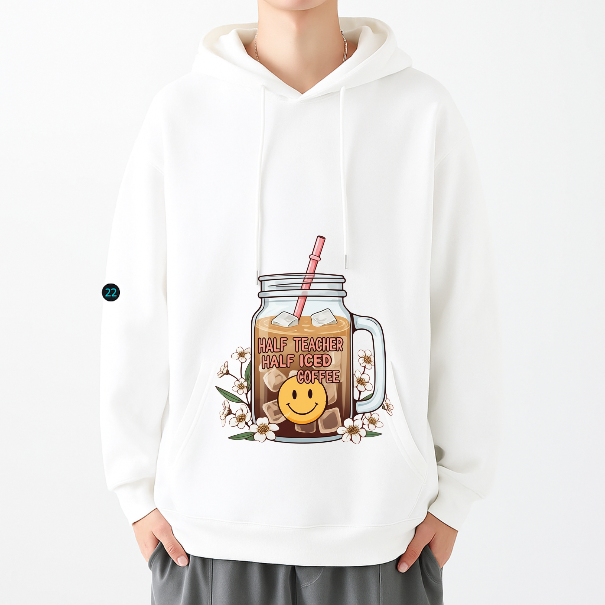 Half Teacher, Half Iced Coffee Hoodie